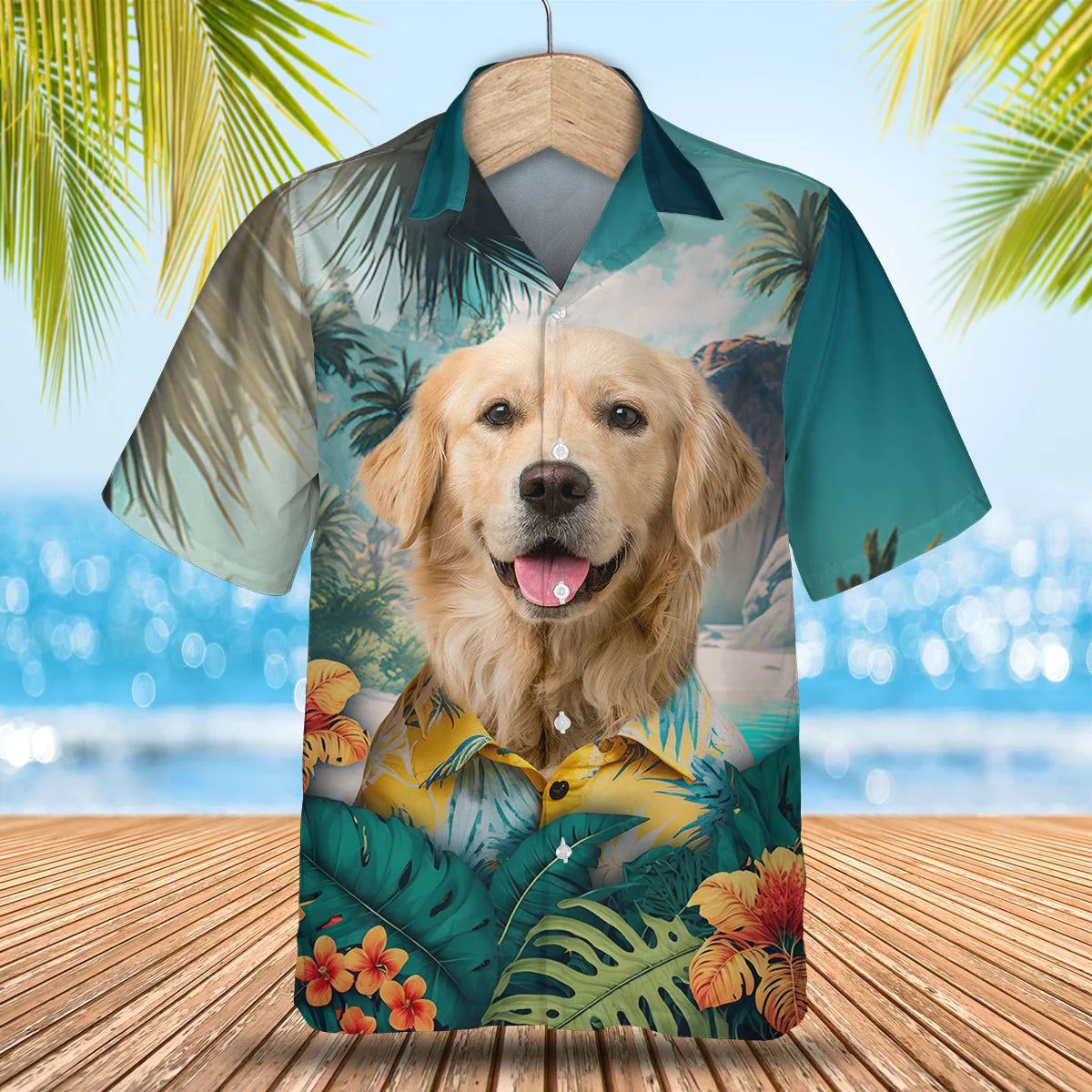 Golden Retriever Tropical Getaway – Embrace the Aloha Vibes with this 3D Trendy Hawaiian Shirt Golden Retriever Tropical Getaway – Embrace the Aloha Vibes with this 3D Trendy Hawaiian Shirt