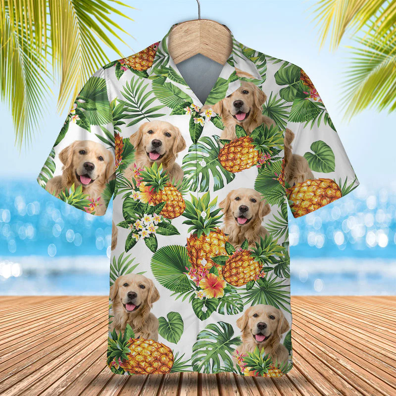 Golden Retriever Tropical Pattern Trendy Hawaiian Shirt, Dog Lover Trendy Hawaiian Shirt, Summer Gift For Men And Women Golden Retriever Tropical Pattern Trendy Hawaiian Shirt, Dog Lover Trendy Hawaiian Shirt, Summer Gift For Men And Women