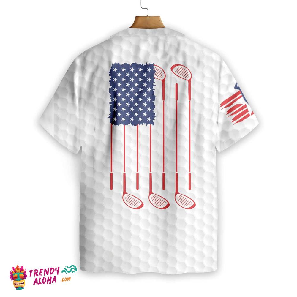 Golf American Flag Hawaiian Shirt