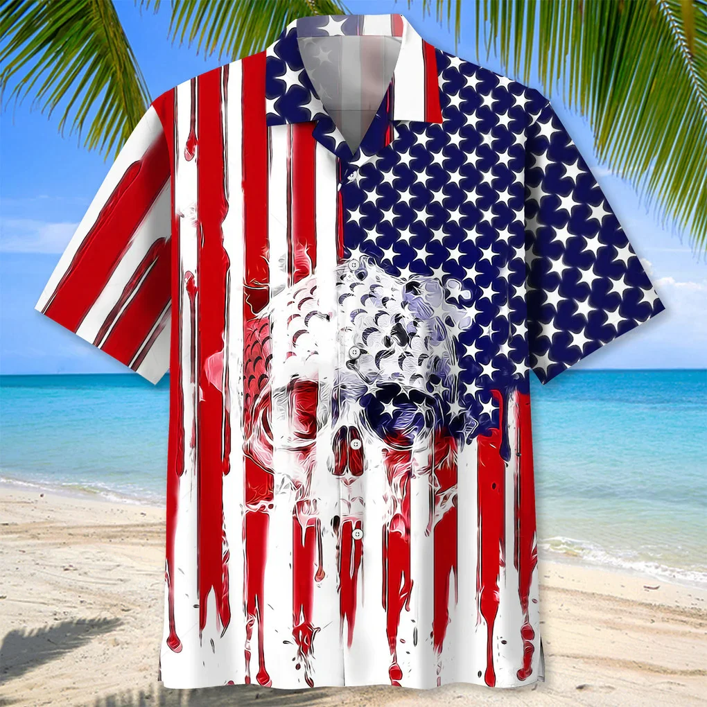 Golf American Flag Trendy Hawaiian Shirt, Trendy Hawaiian Shirt For Men, Summer Gift