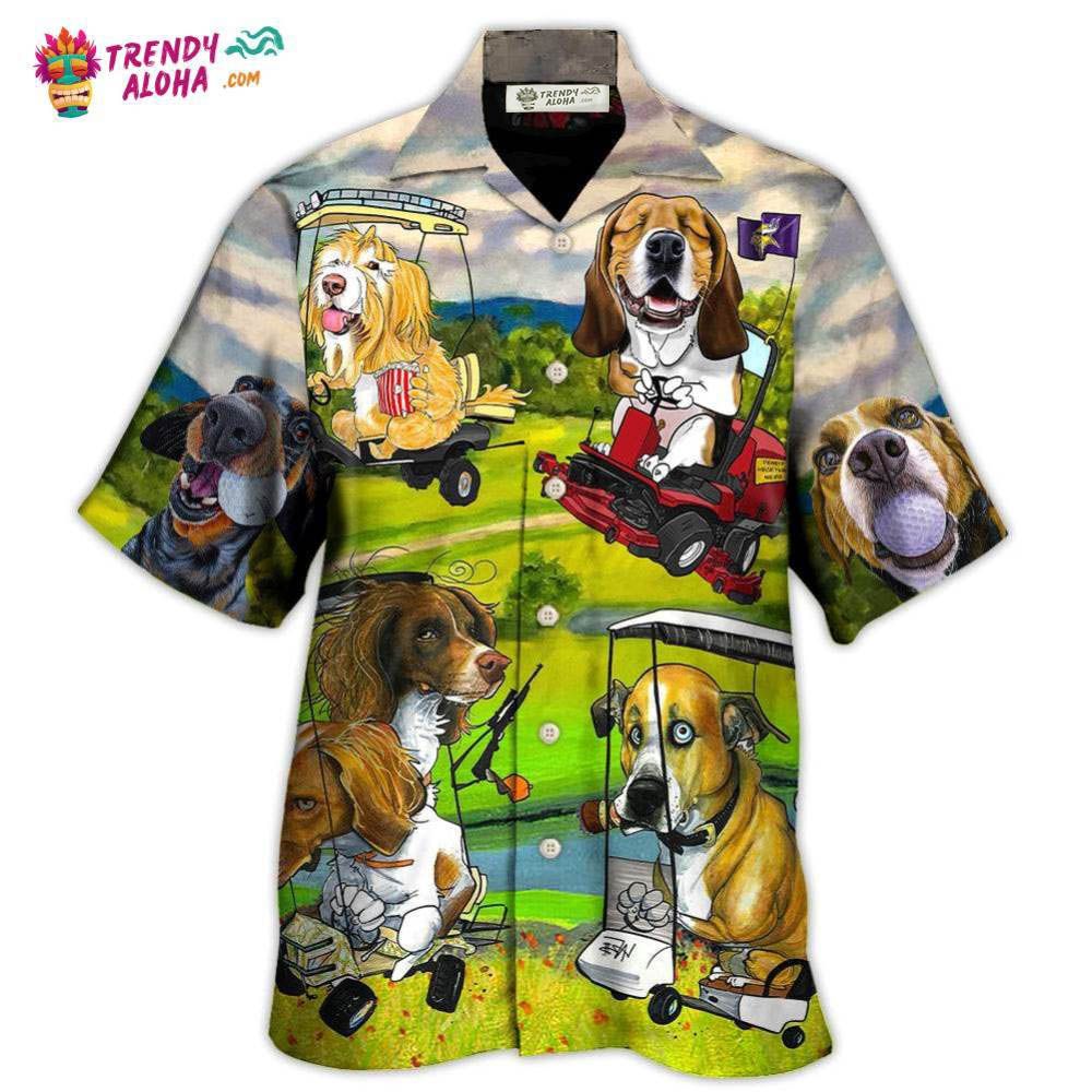 Golf Dog Driving Golf Cart Art Style Hawaiian Shirt – Trendy Aloha Golf Dog Driving Golf Cart Art Style Hawaiian Shirt – Trendy Aloha