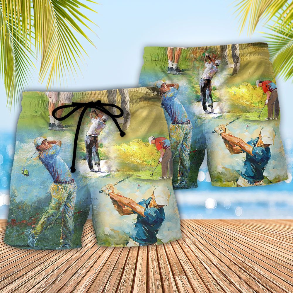 Golf Don’t Be Jealous Just Because You Can’t Play Golf Like Me Trendy Aloha Hawaiian Beach Shorts