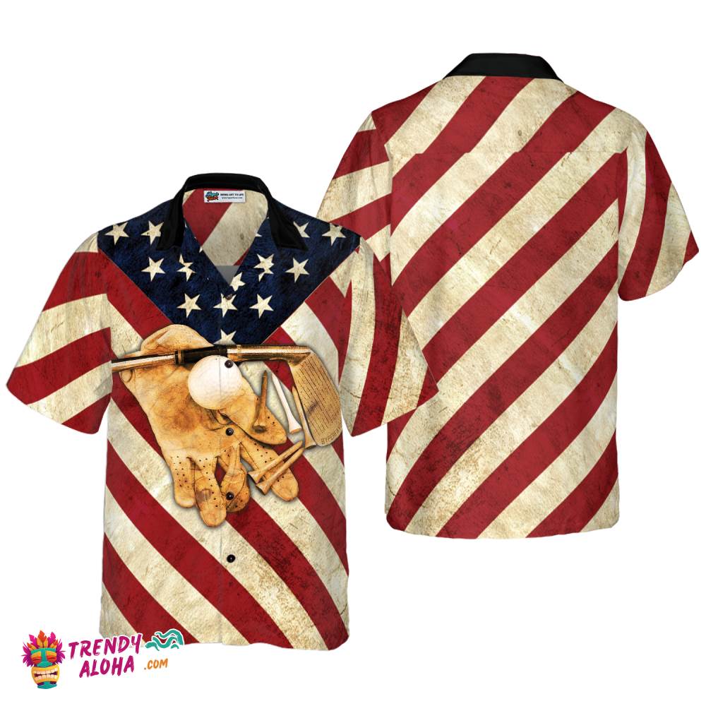 Golf Flag Vintage Hawaiian Shirt Golf Flag Vintage Hawaiian Shirt