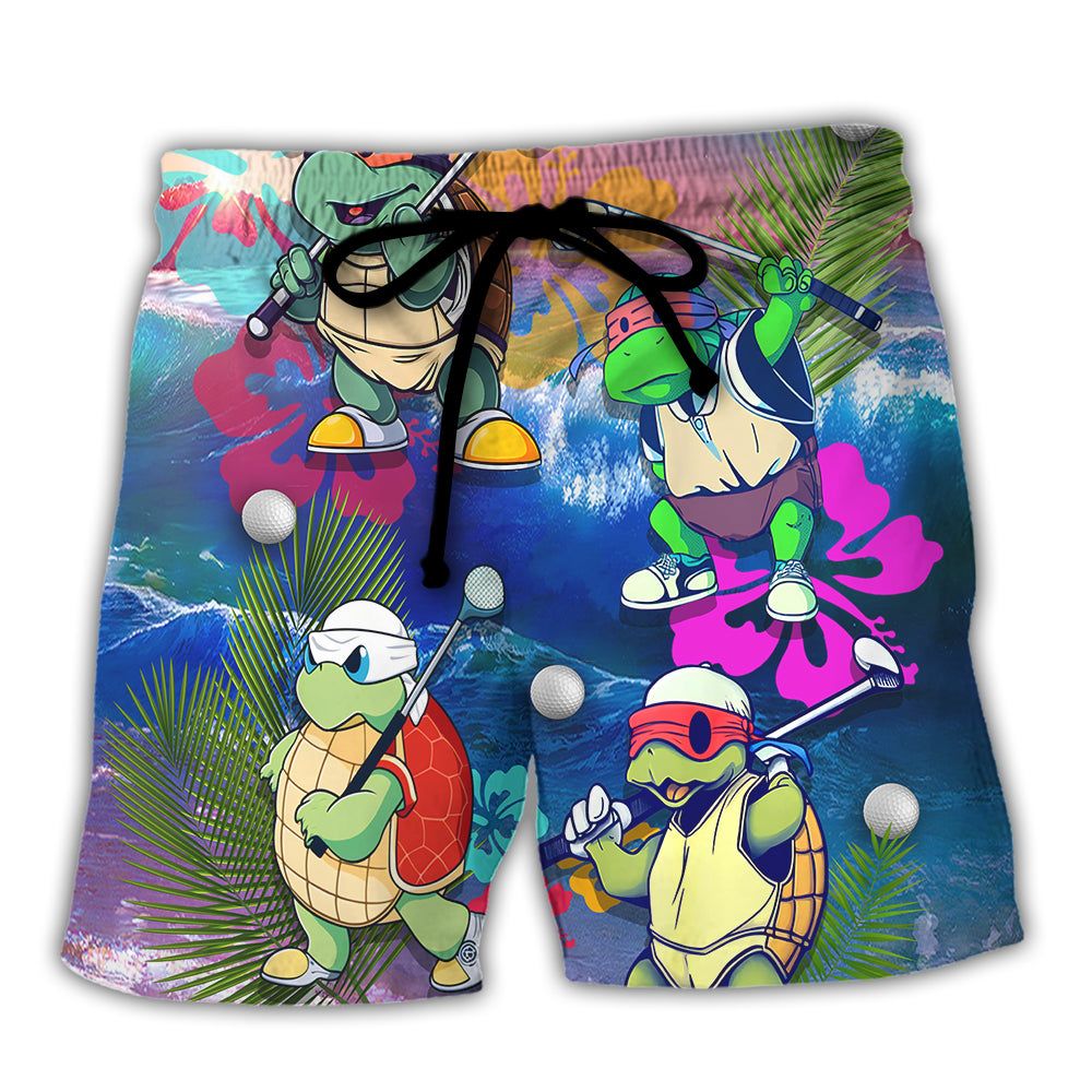 Golf Funny Turtle Playing Golf In The Beach I’D Tap That Golf Lover Trendy Aloha Hawaiian Beach Shorts Golf Funny Turtle Playing Golf In The Beach I’D Tap That Golf Lover Trendy Aloha Hawaiian Beach Shorts