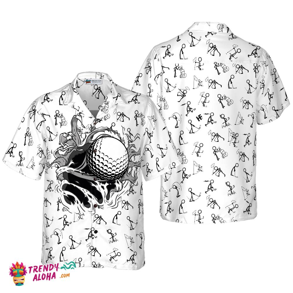 Golf Hole Breakthrough Hawaiian Shirt Golf Hole Breakthrough Hawaiian Shirt