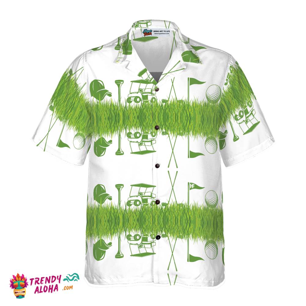 Golf Icon Seamless Pattern Hawaiian Shirt