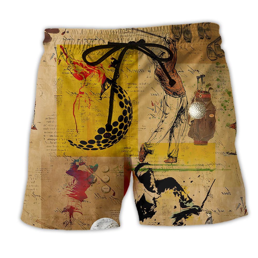 Golf Is A Game Not Just Of Manner But Of Morals Vintage Trendy Aloha Hawaiian Beach Shorts Golf Is A Game Not Just Of Manner But Of Morals Vintage Trendy Aloha Hawaiian Beach Shorts