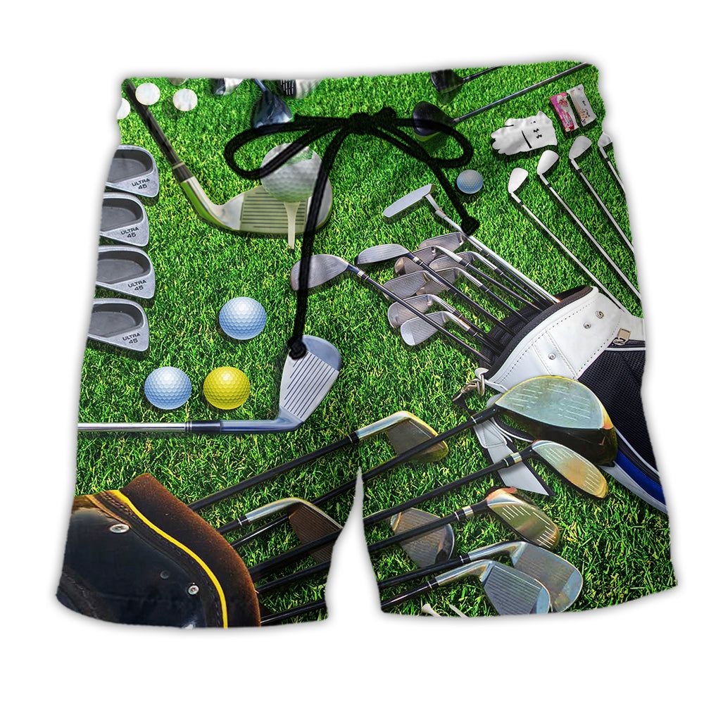 Golf Is Always A Good Idea Green Trendy Aloha Hawaiian Beach Shorts Golf Is Always A Good Idea Green Trendy Aloha Hawaiian Beach Shorts