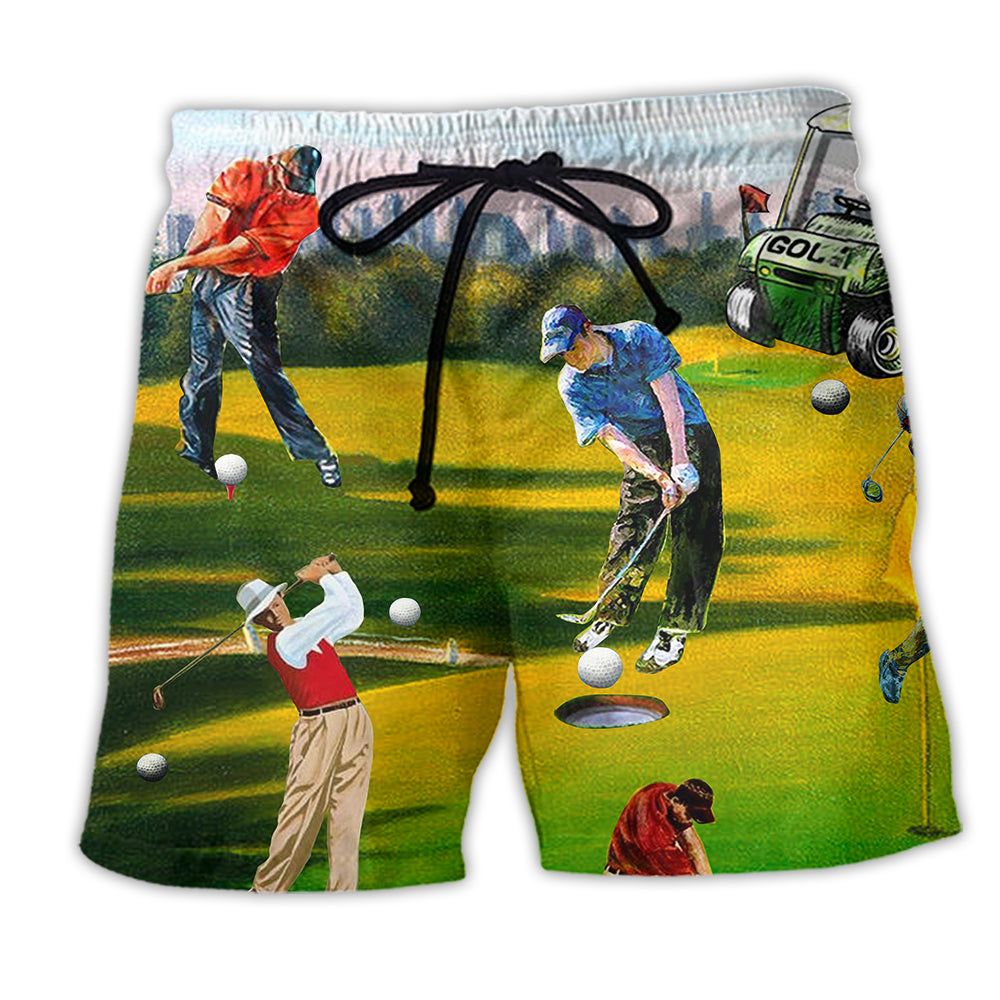 Golf Love It Unique Trendy Aloha Hawaiian Beach Shorts Golf Love It Unique Trendy Aloha Hawaiian Beach Shorts