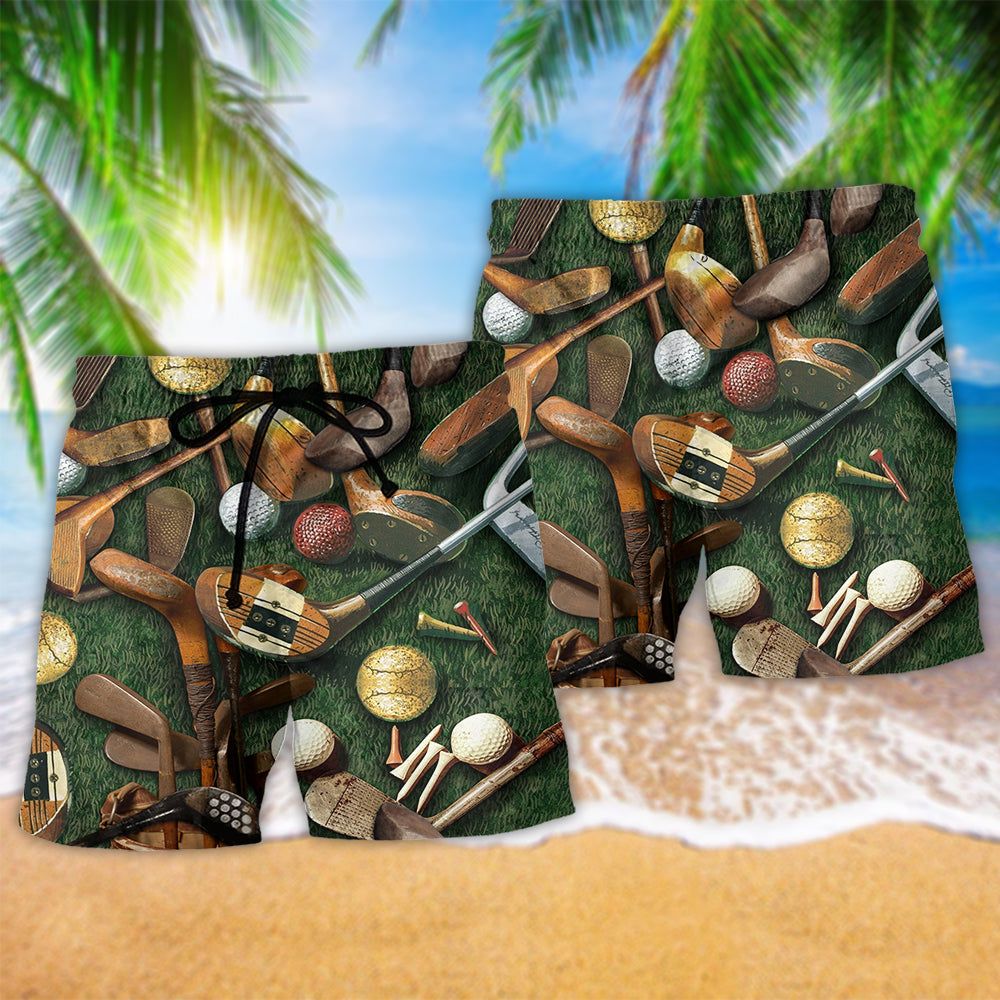 Golf Love To Golf Basic Style Trendy Aloha Hawaiian Beach Shorts