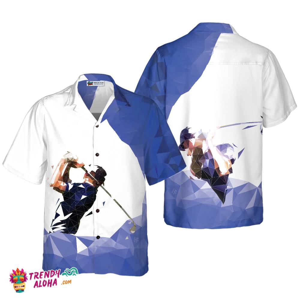 Golf Low Poly Hawaiian Shirt Golf Low Poly Hawaiian Shirt
