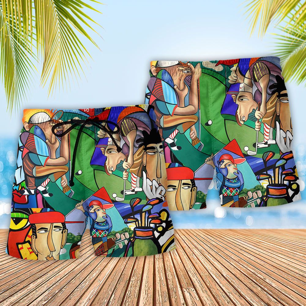 Golf That’s What I Do I Play Golf I Know Thing Nice Style Trendy Aloha Hawaiian Beach Shorts