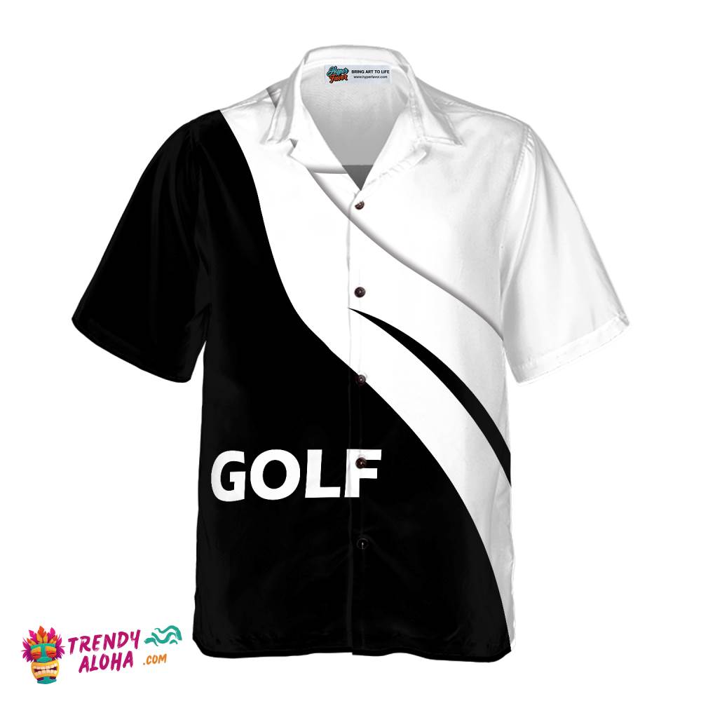 Golf Vt Black And White Hawaiian Shirt