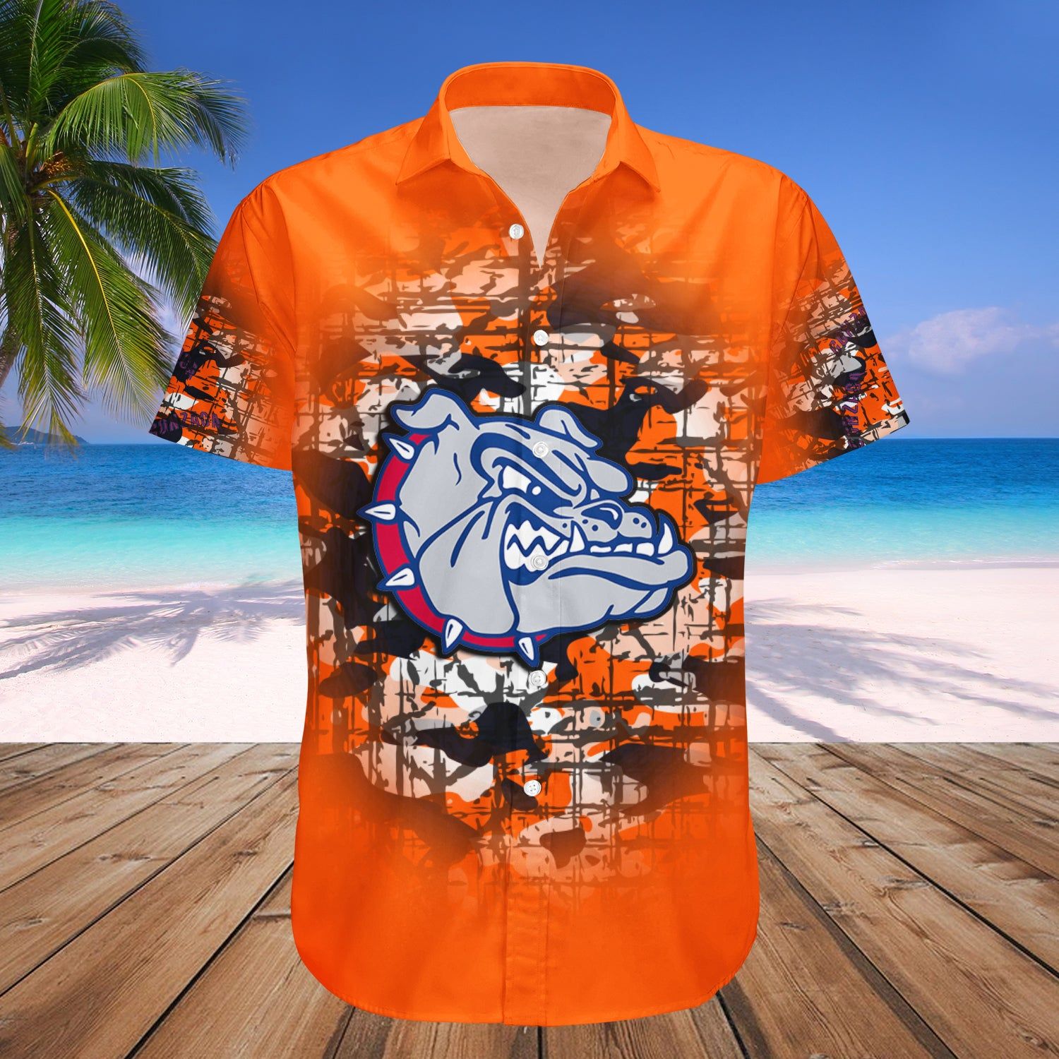 Gonzaga Bulldogs Hawaii Shirt Camouflage Vintage – NCAA