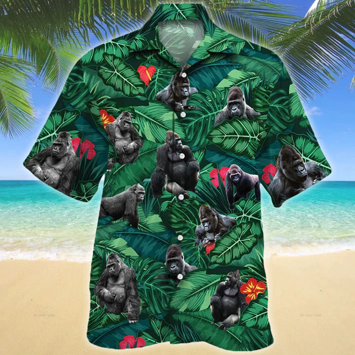 Gorilla Lovers Gift Trendy Hawaiian Shirt, Gorilla Aloha Shirt, Summer Short Sleeve Hawaiian Aloha Shirt For Men, Women Gorilla Lovers Gift Trendy Hawaiian Shirt, Gorilla Aloha Shirt, Summer Short Sleeve Hawaiian Aloha Shirt For Men, Women