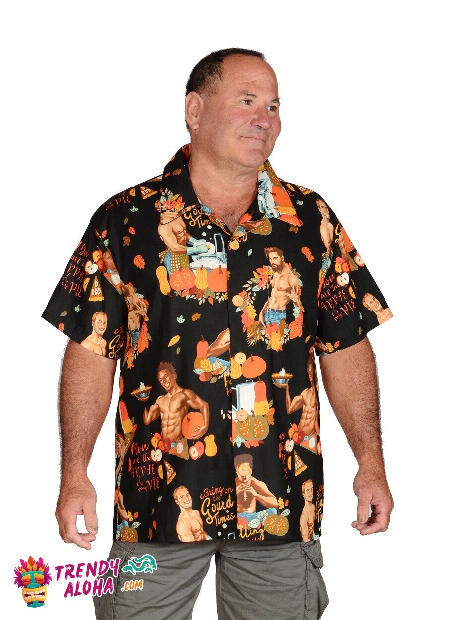 Gourd Times Thanksgiving Festive Pattern Hawaiian Holiday Shirt