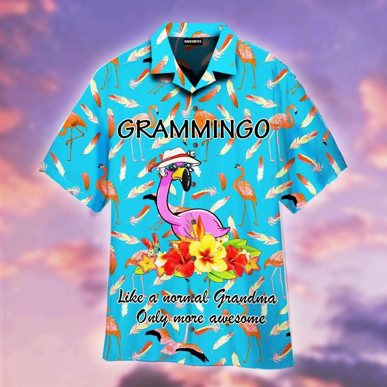 Grammingo Pink Flamingo Grandma Hawaiian Shirt For