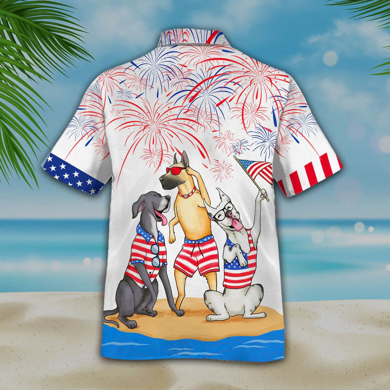 Great Dane Hawaiian Shirt – Independence Is Coming, Usa Patriotic Hawaiian Shirt