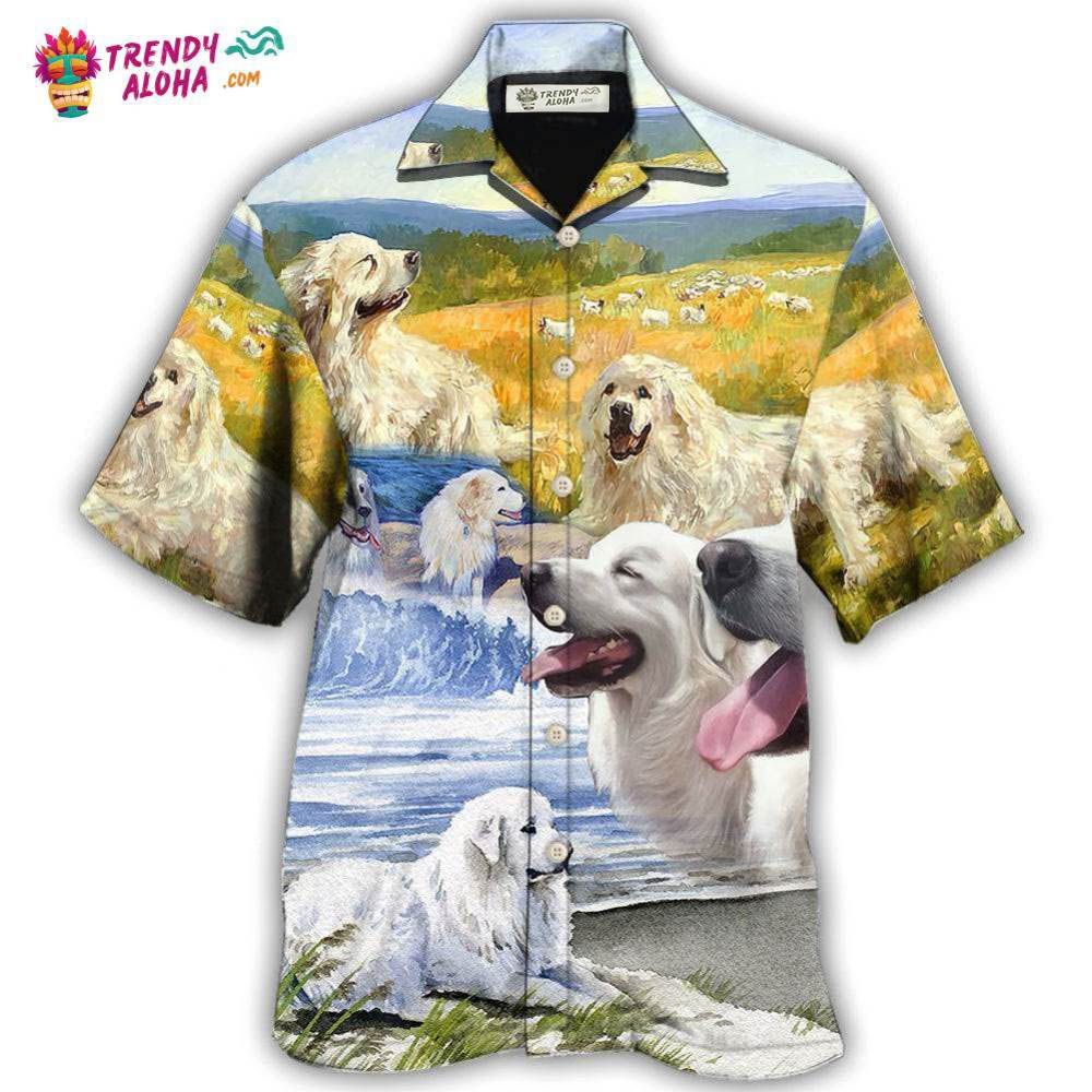 Great Pyrenees Art Dog Lovely Hawaiian Shirt – Trendy Aloha Great Pyrenees Art Dog Lovely Hawaiian Shirt – Trendy Aloha