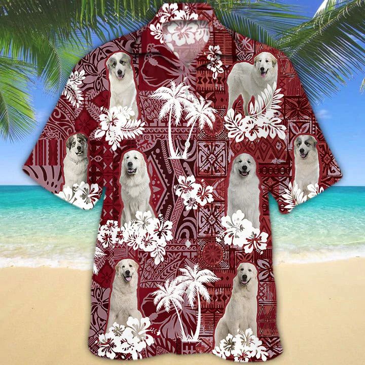 Great Pyrenees Hawaiian Shirt, Gift For Dog Lover Shirts, Men’s Hawaiian Shirt