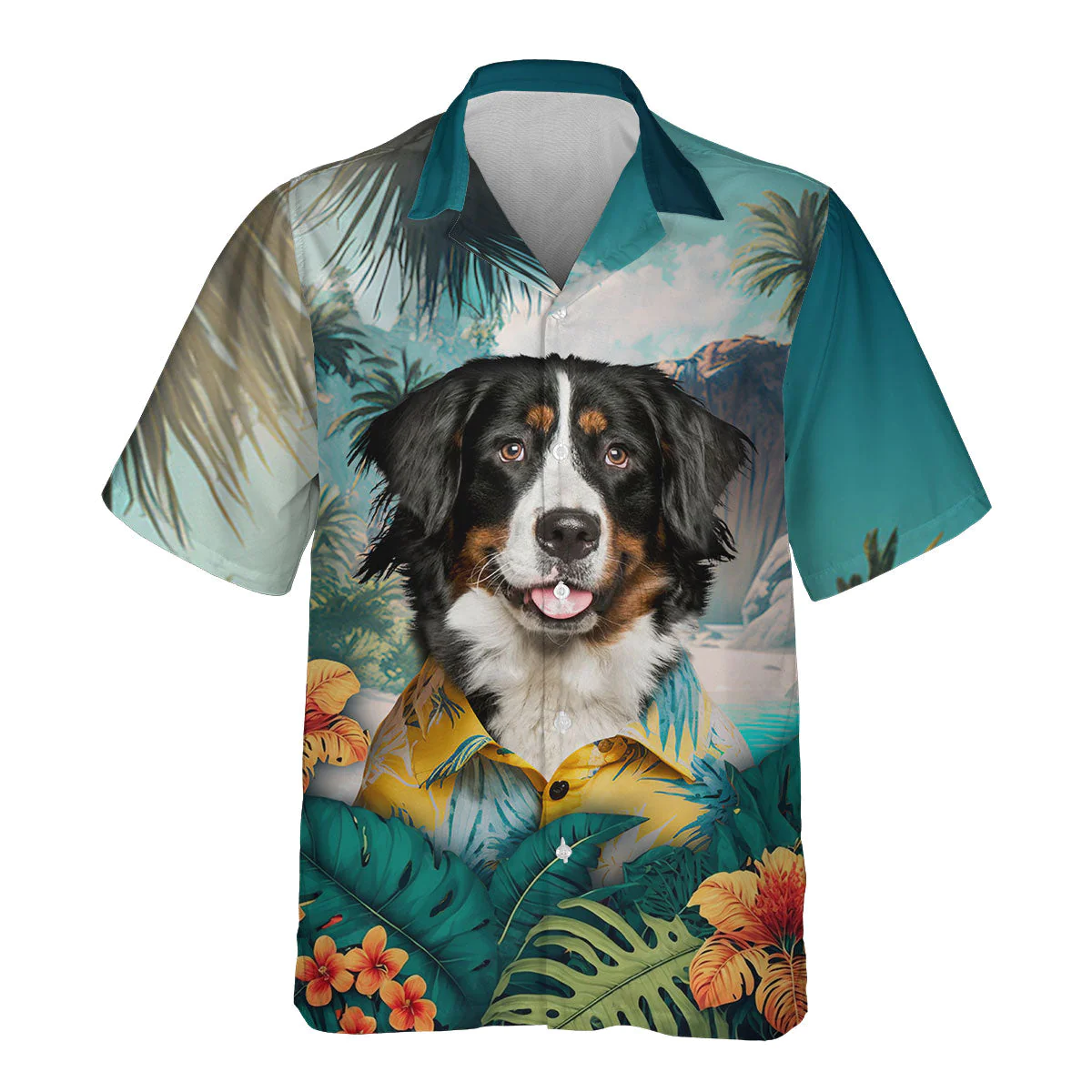 Greater Swiss Mountain Dog Alpine Majesty In 3D Hawaiian Shirt