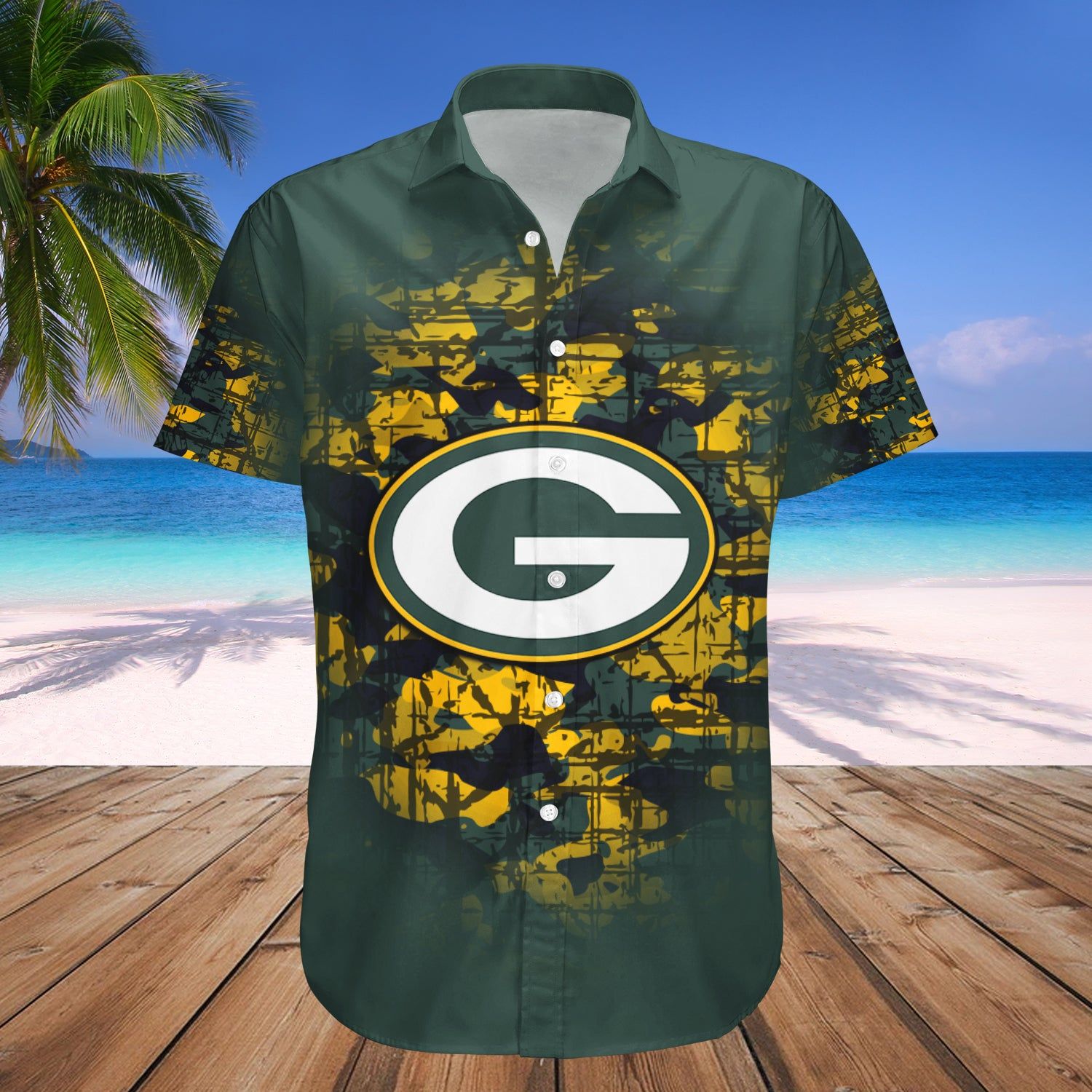 Green Bay Packers Hawaii Shirt Camouflage Vintage – NFL