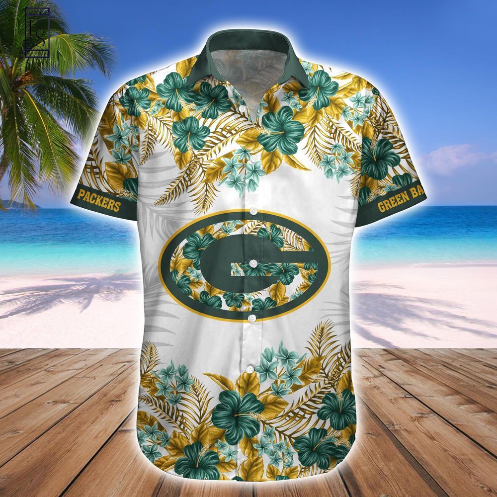 Green Bay Packers Hawaiian Shirt Short Tropical Combo Set