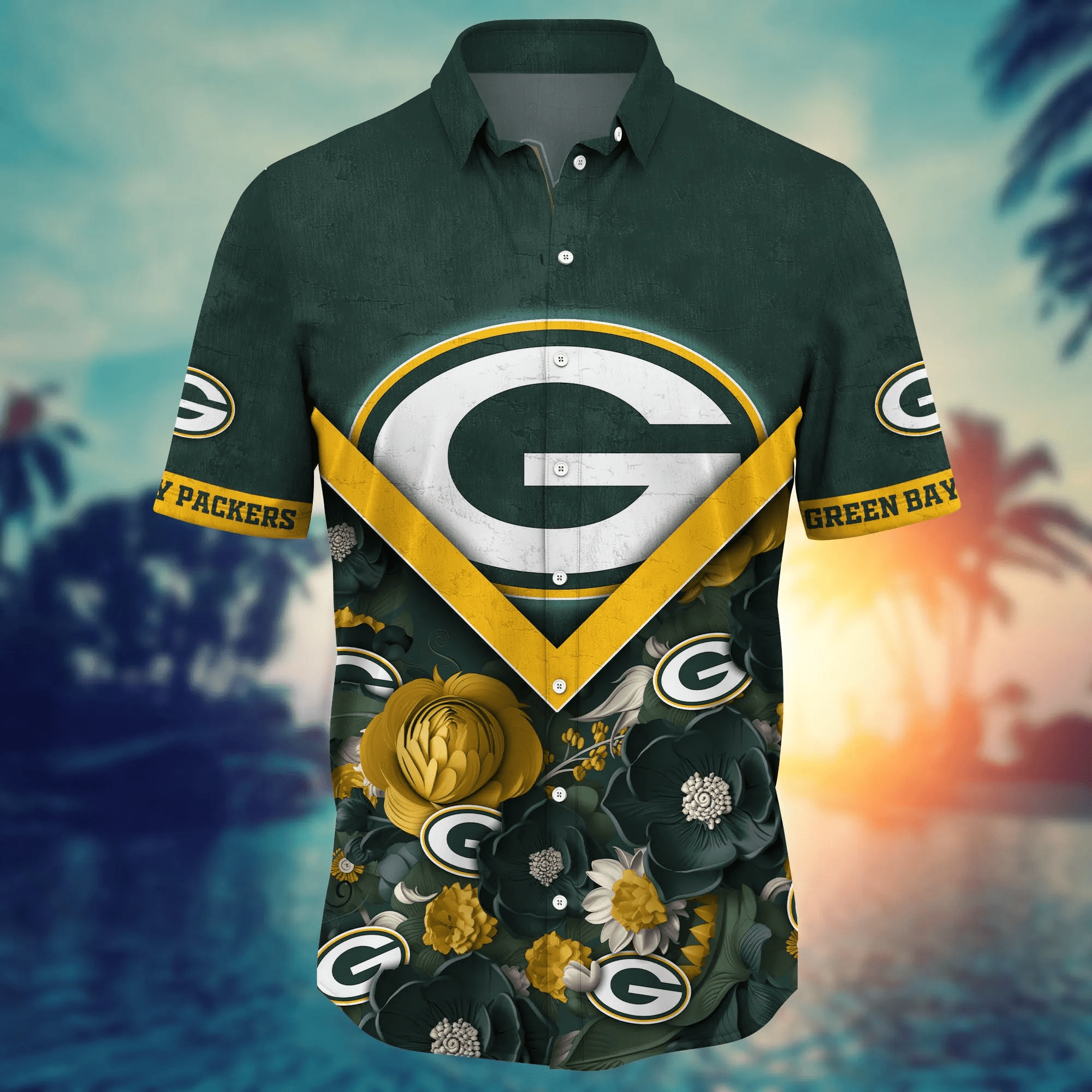 Green Bay Packers NFL Hawaiian Shirt Custom Ice-Cold Drinks Aloha Shirt