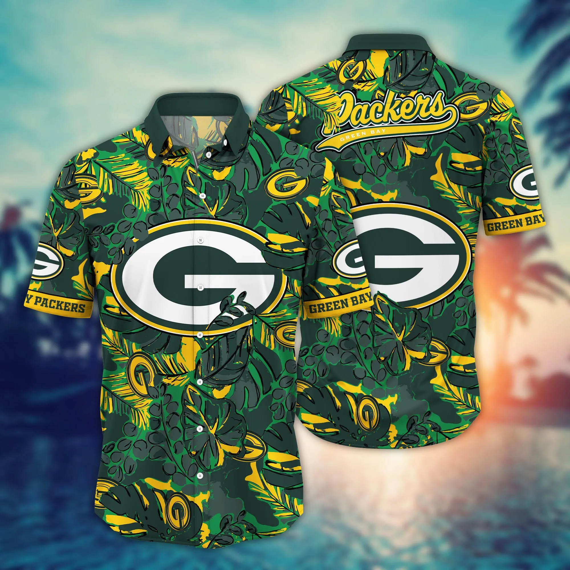 Green Bay Packers NFL Hawaiian Shirt Starry Nights Aloha Shirt Green Bay Packers NFL Hawaiian Shirt Starry Nights Aloha Shirt
