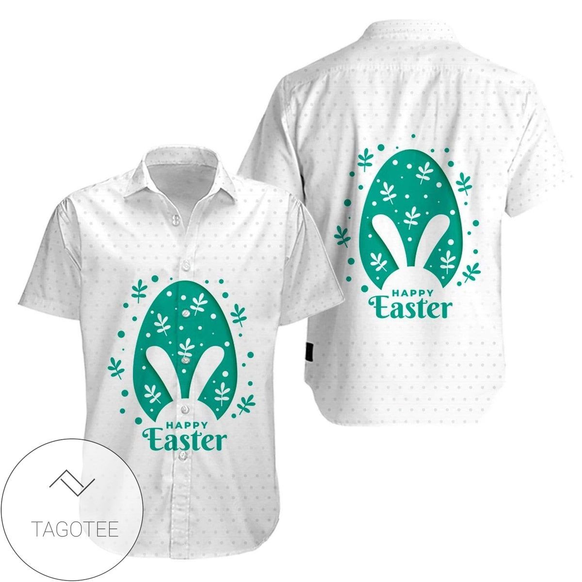 Green Pastures Await with Easter Bunny on Hawaiian Shirt