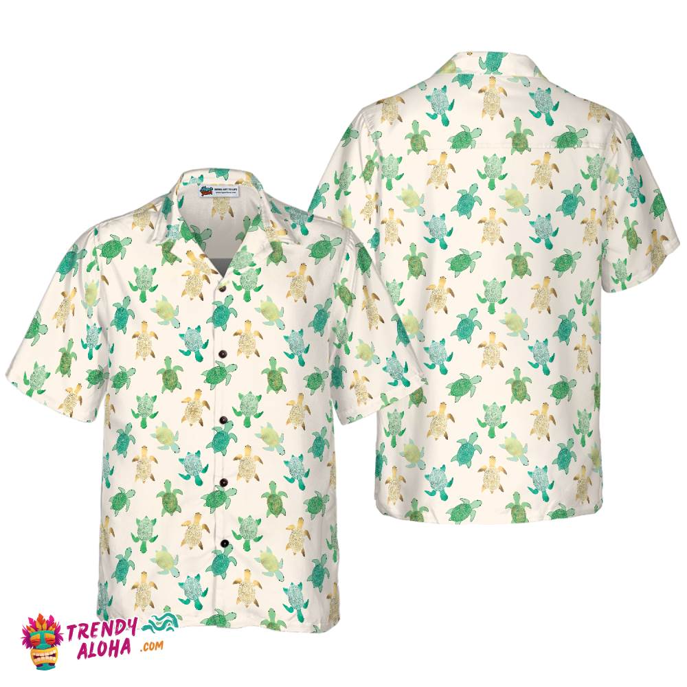 Green Sea Turtle Hawaiian Shirt