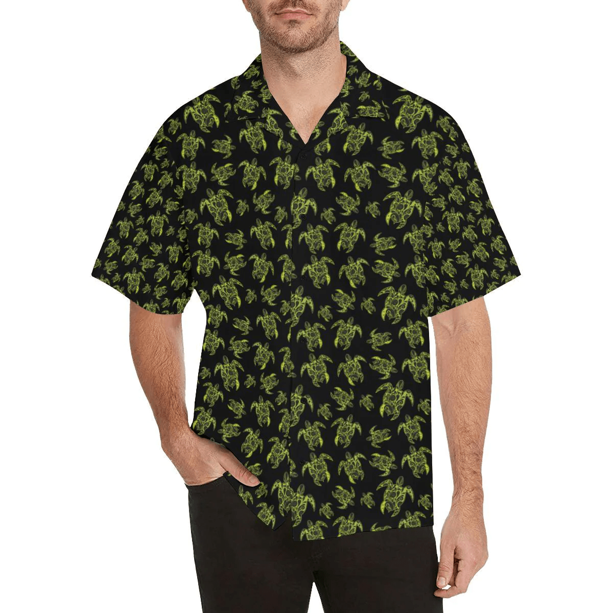 Green Turtle Polynesian Hawaiian Shirt for Ocean Lovers