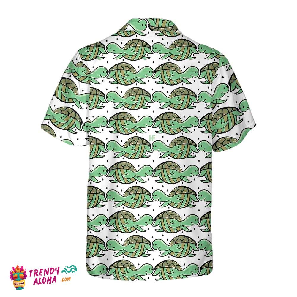 Green Turtles Pattern Hawaiian Shirt, Turtle Shirt For Men & Women, Best Gift For Turtle Lover