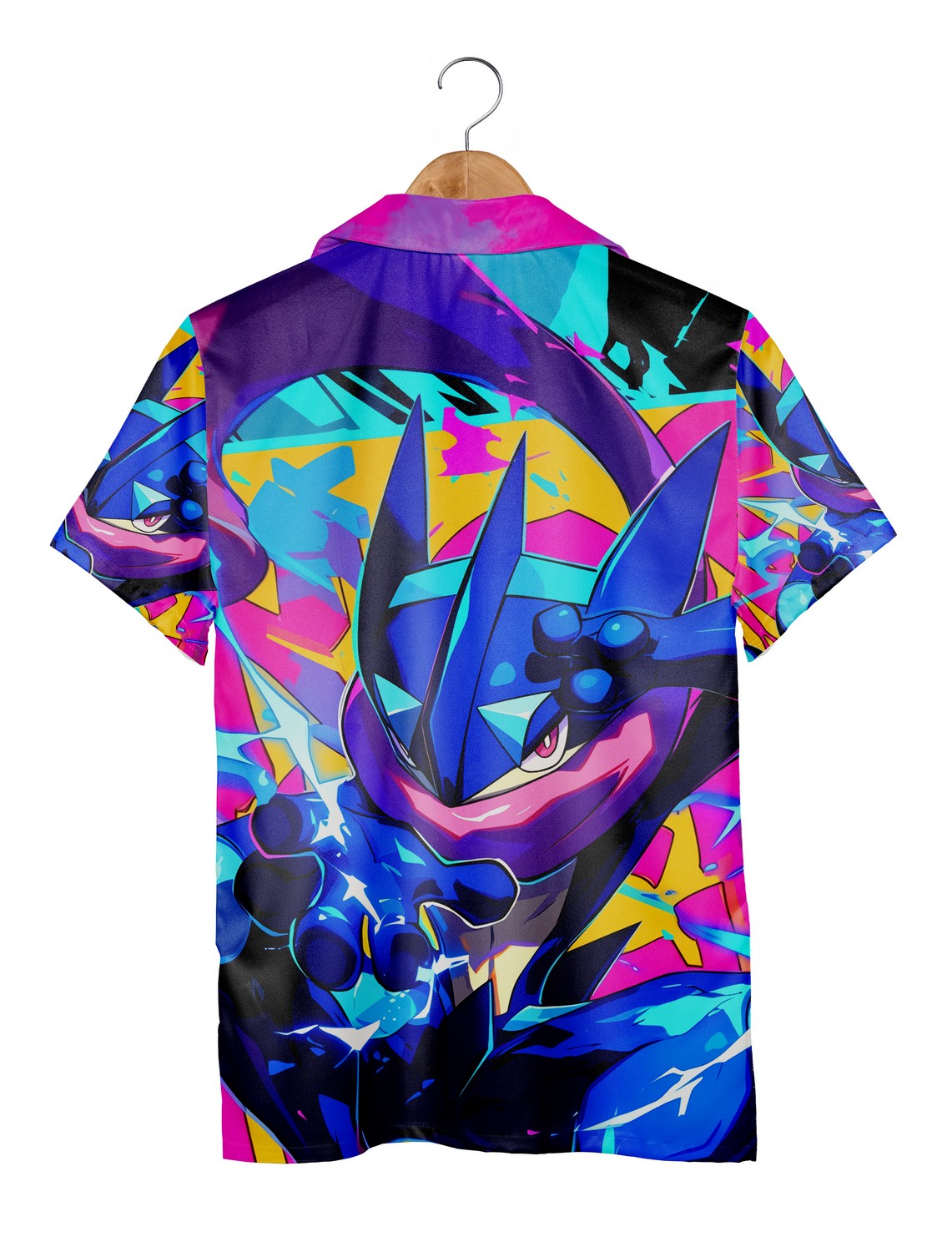 Greninja Pokemon Hawaiian Shirt, Pokemon Anime Lover Aloha Beach Shirt
