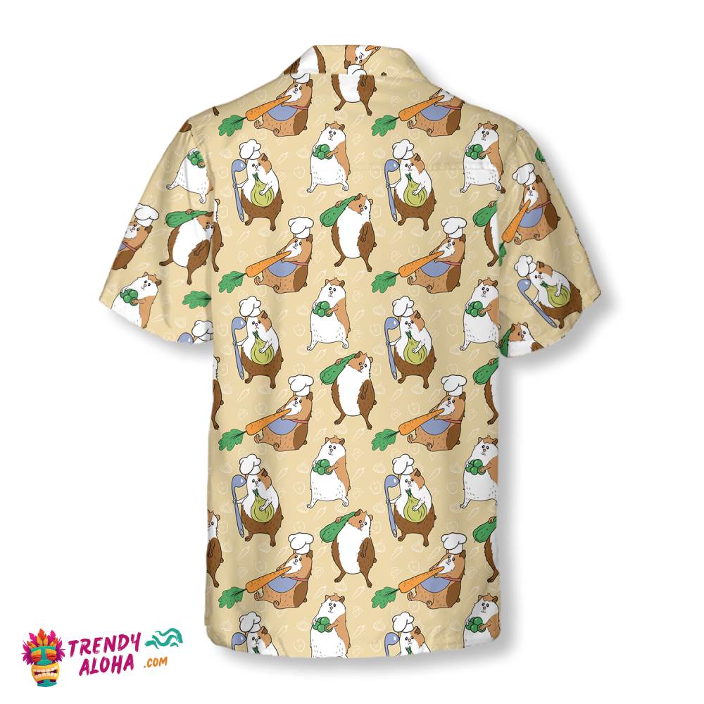Guinea Pig Chef Shirt For Men Hawaiian Shirt Guinea Pig Chef Shirt For Men Hawaiian Shirt