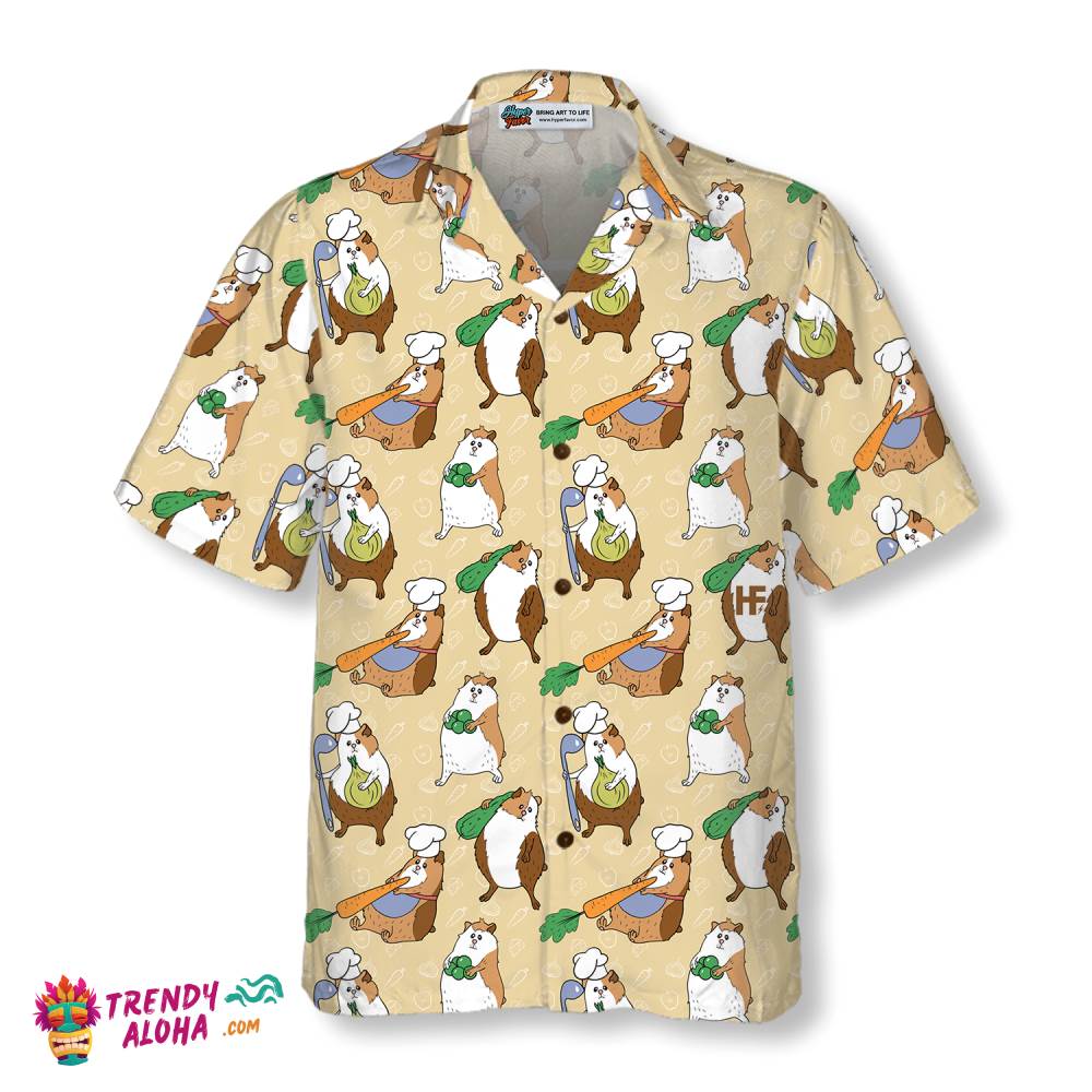 Guinea Pig Chef Shirt For Men Hawaiian Shirt
