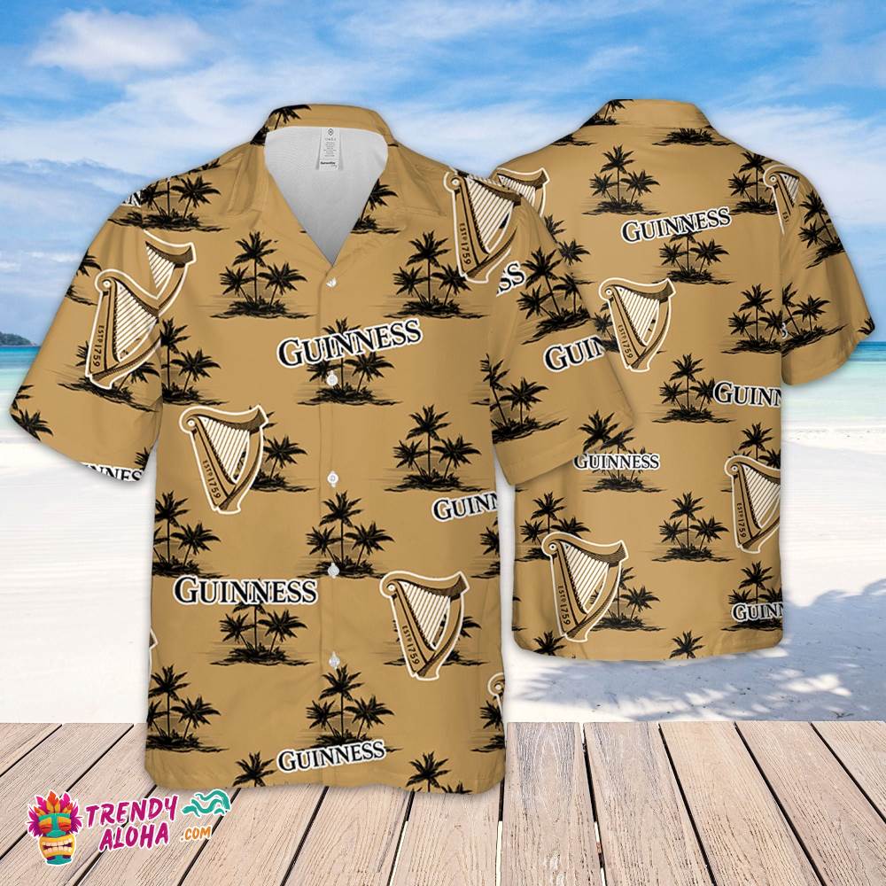 Guinness Hawaiian Coconut Island Pattern Hawaiian Beer Lover Shirt, Classic Flowers Beer Aloha Shirt Guinness Hawaiian Coconut Island Pattern Hawaiian Beer Lover Shirt, Classic Flowers Beer Aloha Shirt