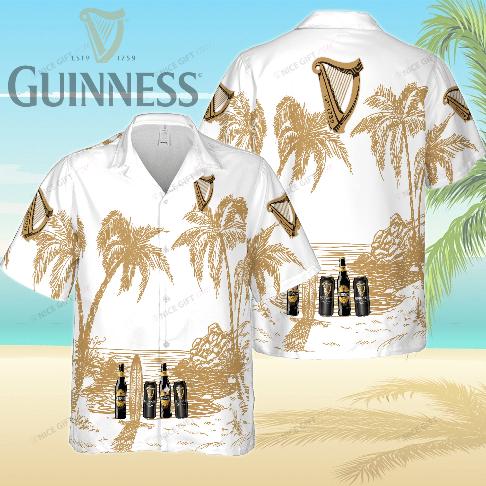 Guinness Original Limited Edition Hawaiian Shirt