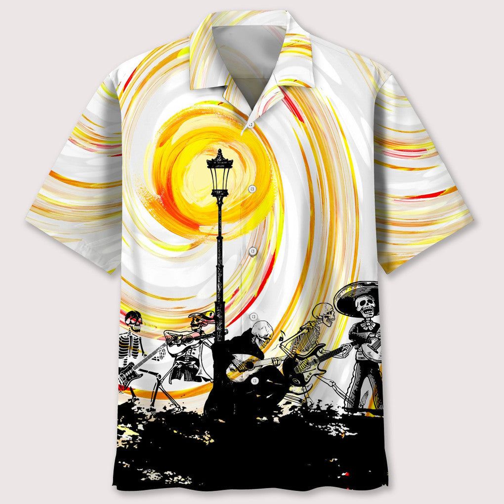 Guitar Abstract Painting Trendy Hawaiian Shirt