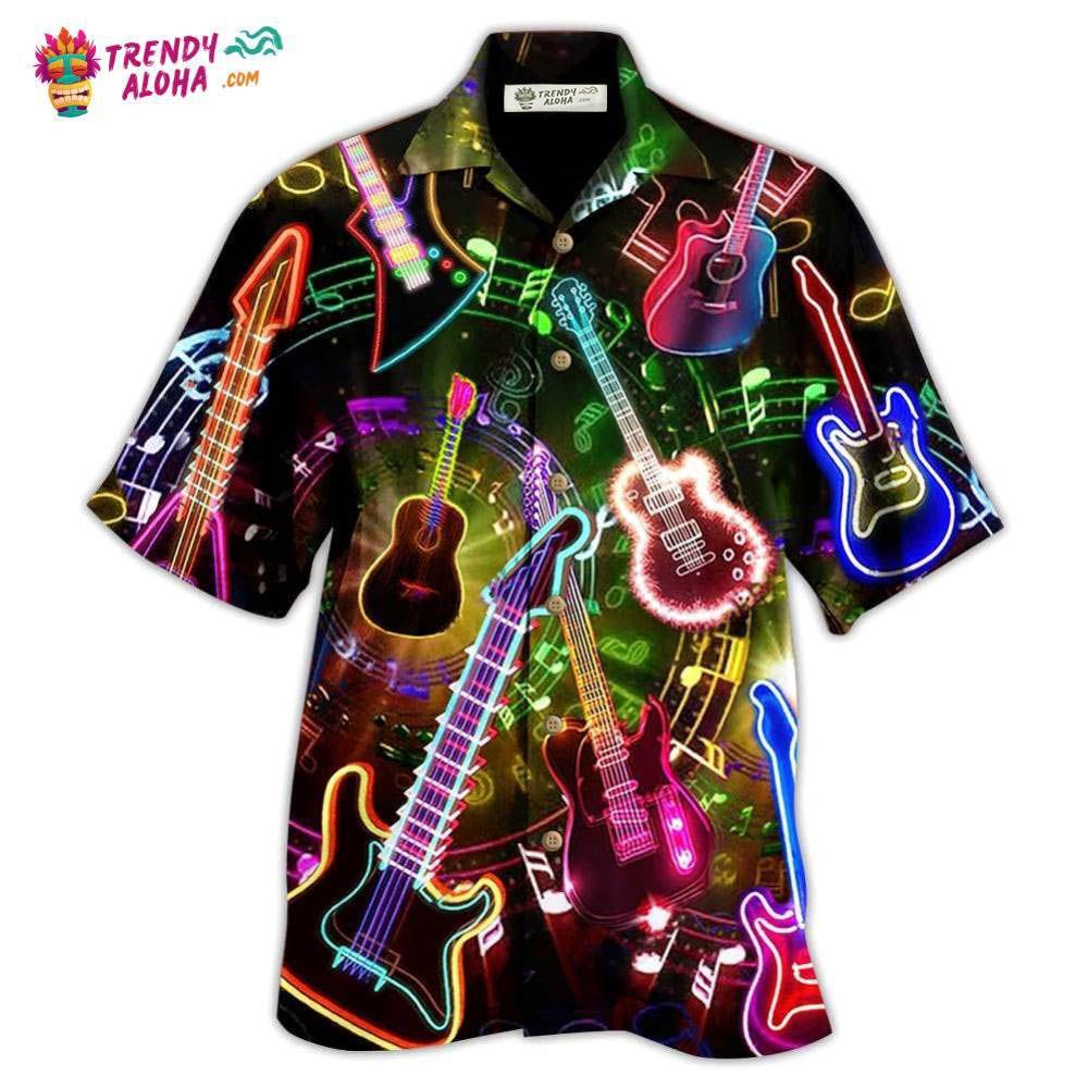 Guitar All You Need Is A Guitar Hawaiian Shirt – Trendy Aloha
