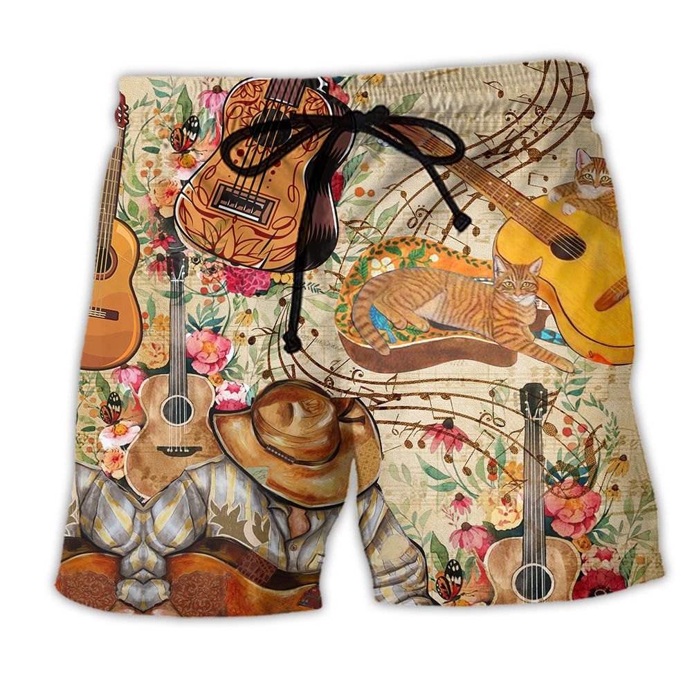 Guitar Are My Life Music Floral Trendy Aloha Hawaiian Beach Shorts Guitar Are My Life Music Floral Trendy Aloha Hawaiian Beach Shorts
