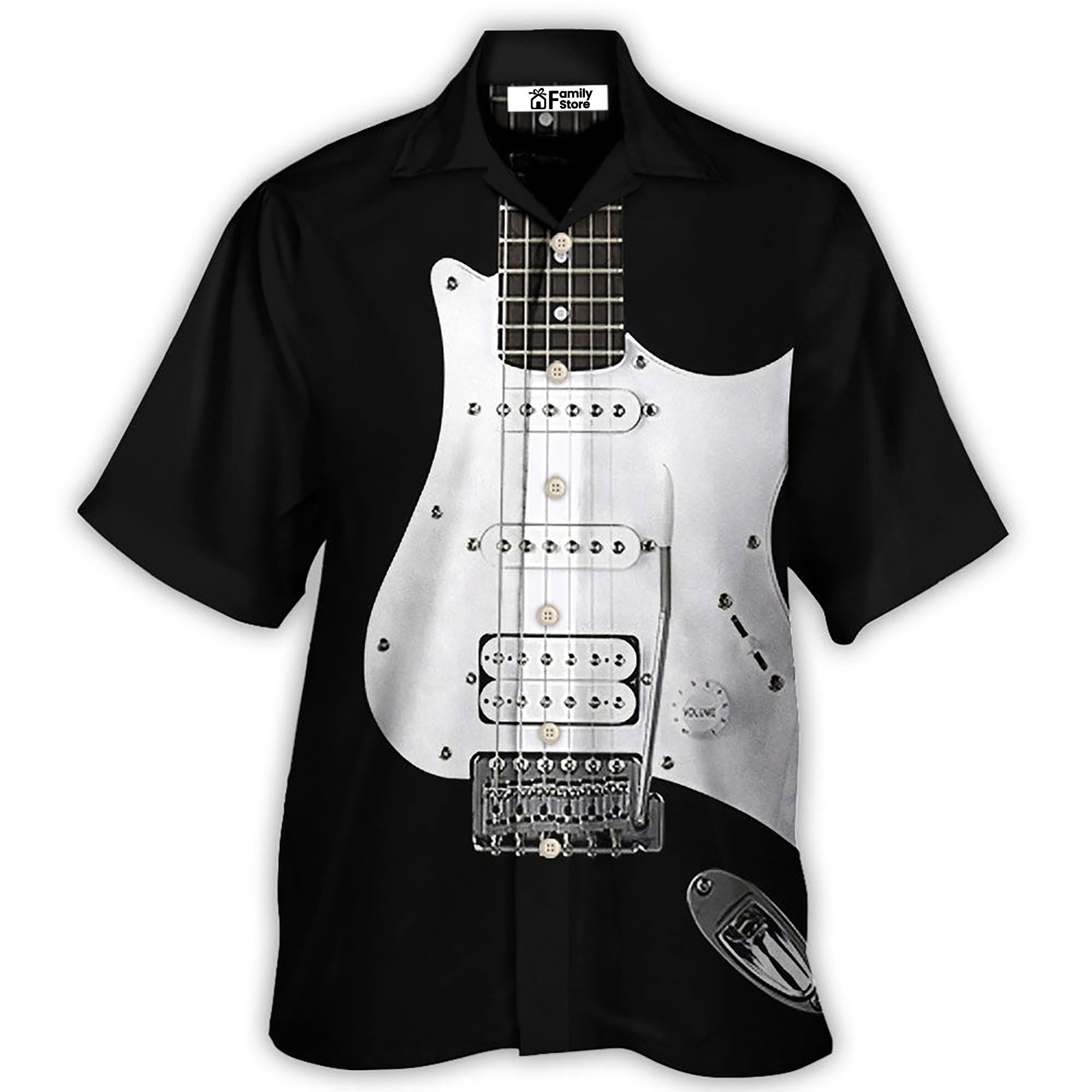 Guitar Black Electric Guitar Hawaiian Shirt