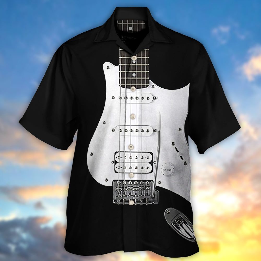 Guitar Black Electric Guitar Hawaiian Shirt