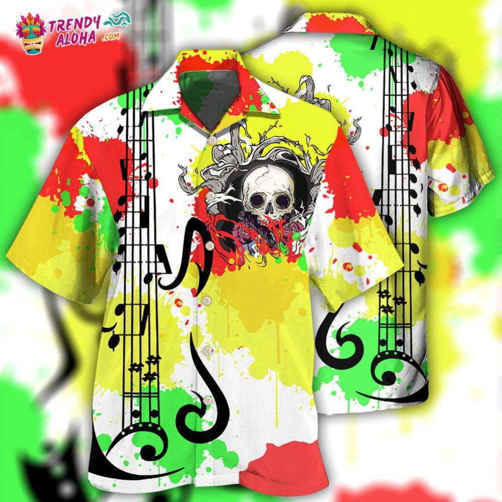 Guitar Colorful Style Hawaiian Shirt – Trendy Aloha