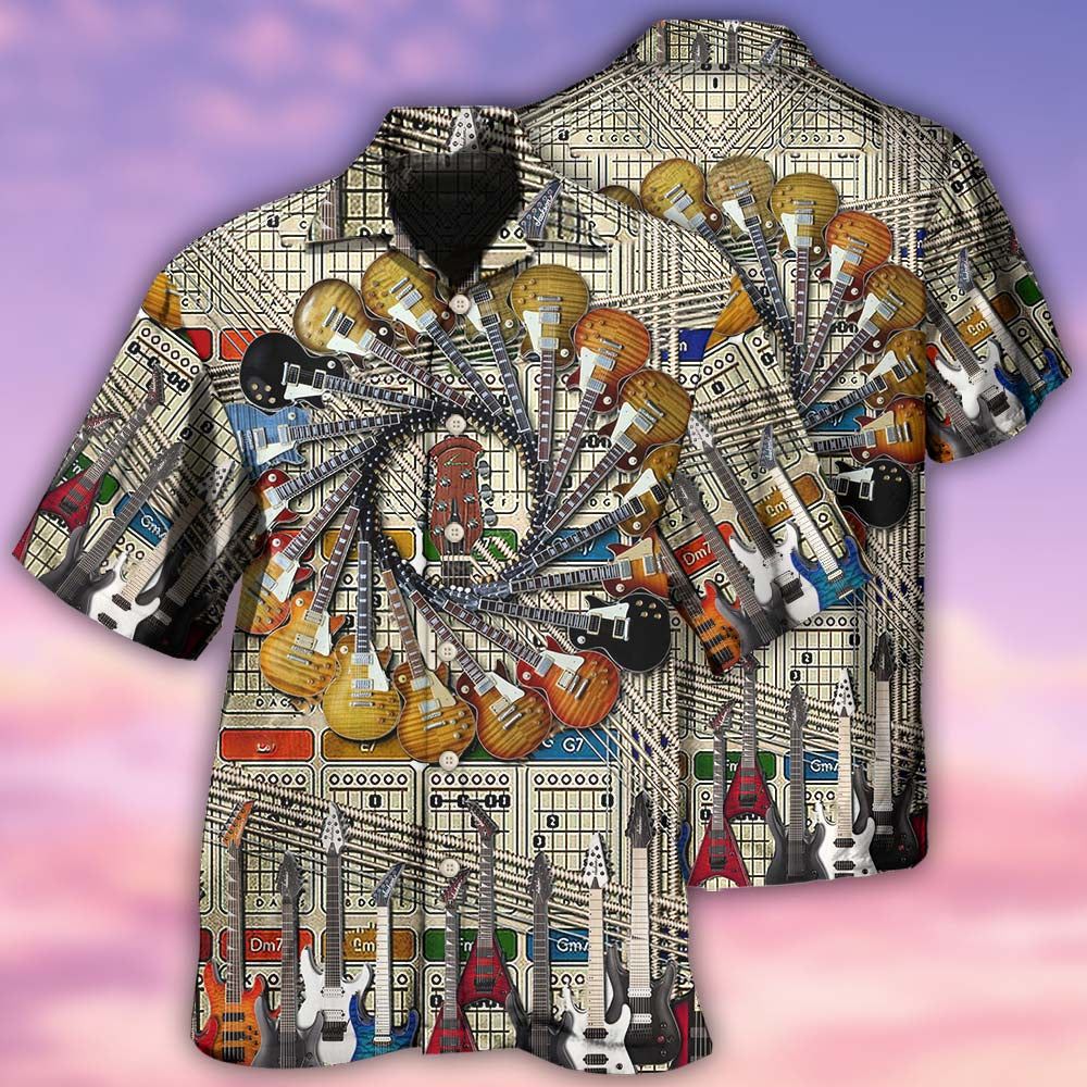 Guitar Cool Vintage Style Hawaiian Shirt