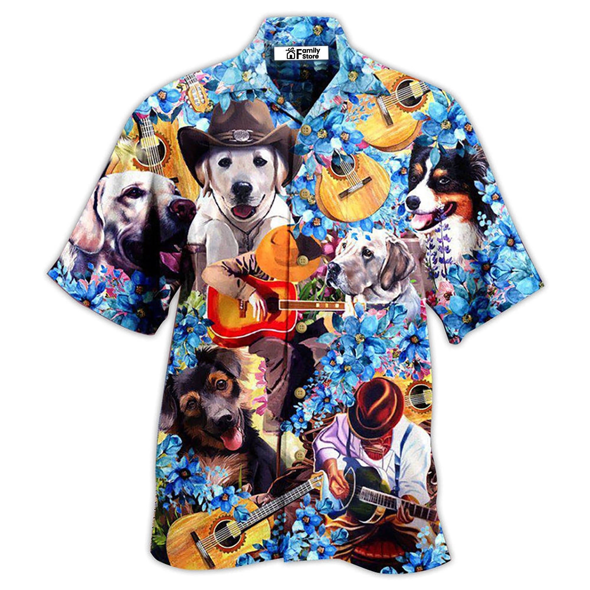 Guitar Dog That’s What I Do I Pet Dogs I Play Guitars Hawaiian Shirt Guitar Dog That’s What I Do I Pet Dogs I Play Guitars Hawaiian Shirt