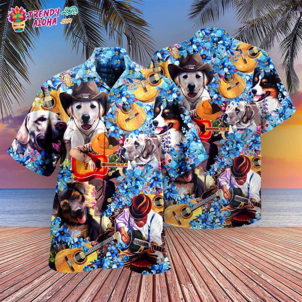 Guitar Dog That’S What I Do I Pet Dogs I Play Guitars Hawaiian Shirt – Trendy Aloha