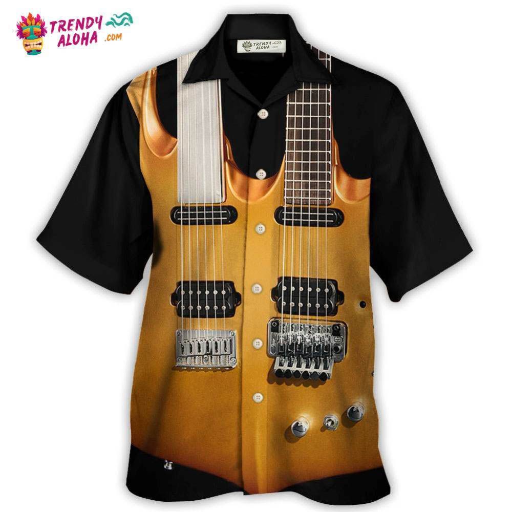 Guitar Electric Guitar Double Hawaiian Shirt – Trendy Aloha Guitar Electric Guitar Double Hawaiian Shirt – Trendy Aloha