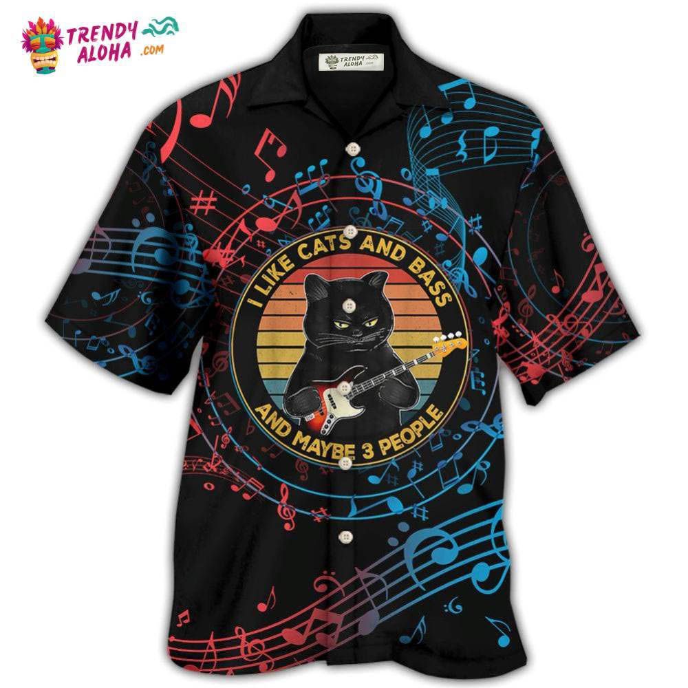 Guitar I Like Cats And Bass Hawaiian Shirt – Trendy Aloha Guitar I Like Cats And Bass Hawaiian Shirt – Trendy Aloha