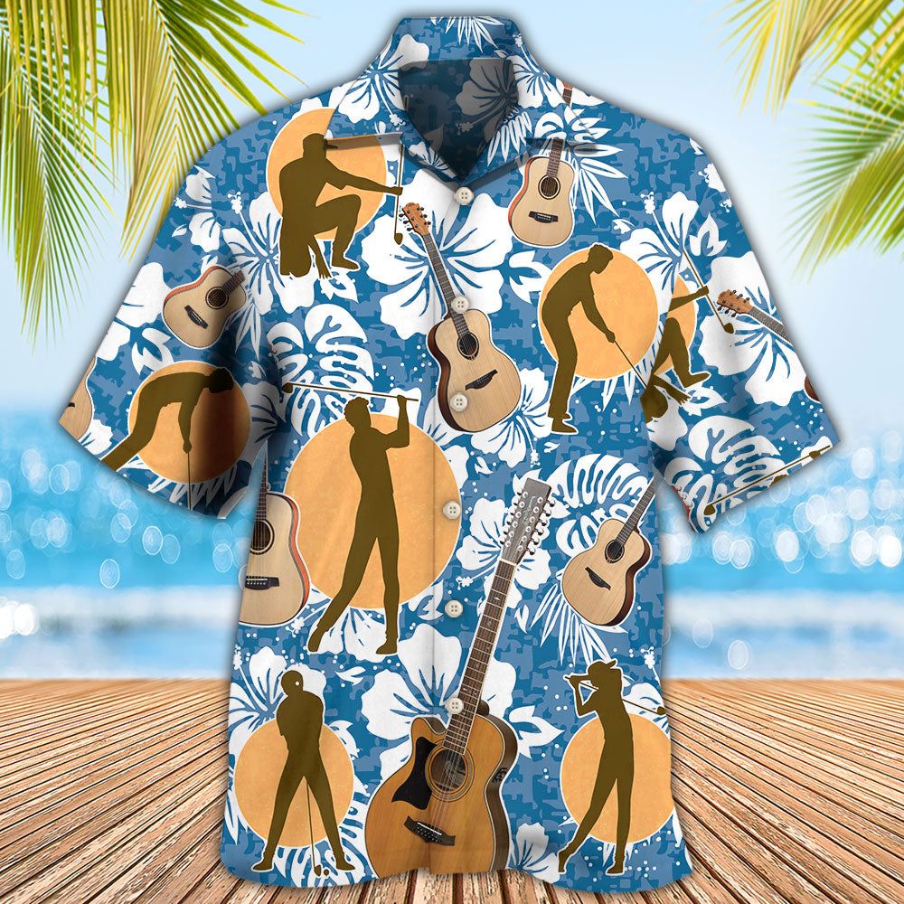 Guitar I Like Golf And Guitars Hawaiian Shirt